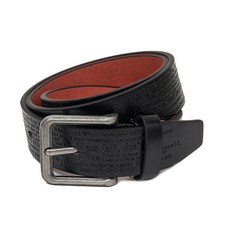 NICOLE LENIC 運動時尚休閒男士高爾夫腰帶, 201黑色英語