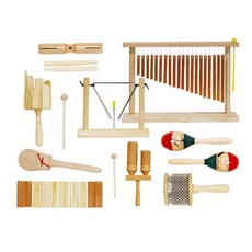 Casby Clear Sound 優質木質樂器 10 件套, 混色