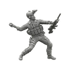 傳奇1:16 US NAVY SEAL SCAR Mk 20狙擊手拋擲M18塑膠模型 LF3D16007, 1個