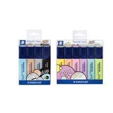 STAEDTLER Textsurfer Pastel 螢光筆 4色組合+螢光筆 6色組合, 混色, 1套