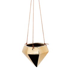 TP 居家裝飾 金色鑽石壁掛式花盆, 混合顏色, 1個