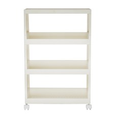 lifist Plus縫隙置物架 附蓋款 低款 4層, 象牙白, 1個