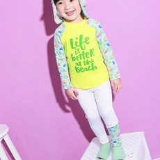 GOING KIDS 男童款花草印花緊身長泳褲