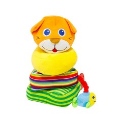 Tousibabe抹布疊疊樂 貓咪, 黃色的