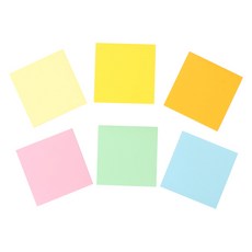 TOCTOC 彩色便條紙 基本款6種組合, 混合顏色, 1套