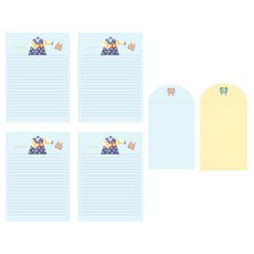 The Open House 韓服信紙 4p + 信封 2p 77-0736, 隨機出貨, 10套