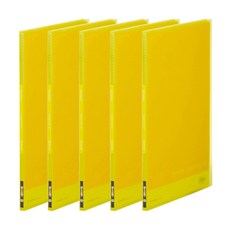 KING JIM 透明文件夾, 黃色, 5個