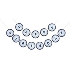 WOW PARTY KOREA 蕾絲紙生日掛旗, 灰色