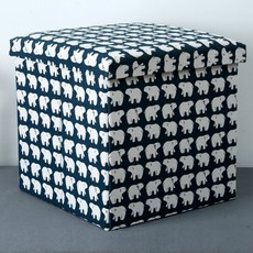 Easy Warm貝殼圖案收納椅 38*38*38cm, 北極熊