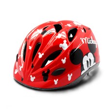 Samchuly 米老鼠兒童自行車安全帽, 紅色的
