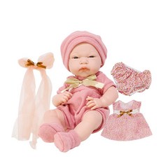 캐스비 플레이 리틀베이비 드레스 인형 중, 핑크, 1개