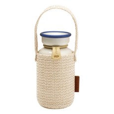 mosh 拉菲草套 for 拿鐵隨行杯, 象牙白, 1個