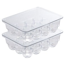 Young Green 12格雞蛋整理盒 2入, 透明