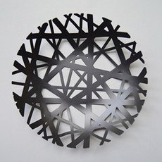 마켓피오 北歐風鐵藝裝飾零食籃, 黑色, 1個