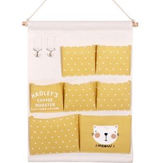 Easy Warm可愛動物壁掛收納袋, 黃色的