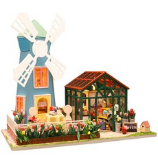 아이엠미니 암스테르담 정원 DIY 미니어처 하우스, 혼합 색상, 1개