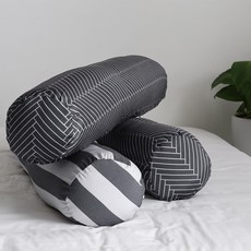 BO WELL 簡單設計涼感長型抱枕, 人字形