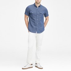 바나나리퍼블릭 남성용 슬림 핏 코튼 린넨 셔츠