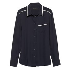 바나나리퍼블릭 여성용 쁘띠 딜런 클래식 핏 파이프드 셔츠