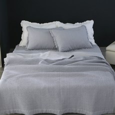 gBEDDING 素色條紋床包組, 灰色的