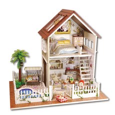 Aiemmini DIY 迷你屋巴黎公寓 + 工具 + 案例 + 音樂盒, 混色