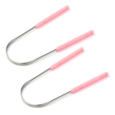 I Love Home不鏽鋼手柄舌頭清潔器 粉色, 2個