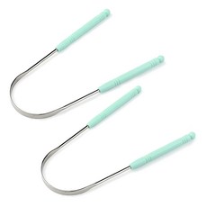 I Love Home不鏽鋼把手舌苔清潔器 薄荷色, 2件