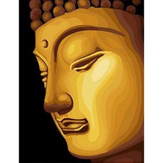 ZEZENEW 黃金佛像 3D 鑽石畫製作套組, 混合顏色, 1套