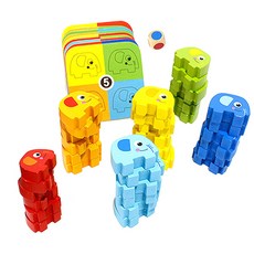 TOOKY TOY 拓客 大象堆疊拼圖, 36件, 混合顏色