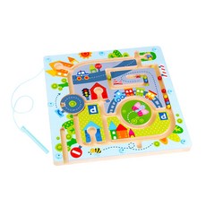 TOOKY TOY 木製城市迷宮滾珠玩具, 混色
