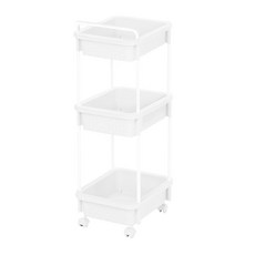 長方形尿布收納推車, 白色, 1組