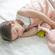 JOY MULTI 孩童用棉質薄紗毯 100*125cm, 粉色