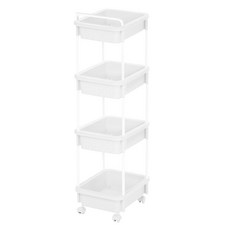 Living Smile 尿布方型4層收納推車, 白色