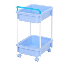 Living Smile 2層方型尿布收納推車, 藍色