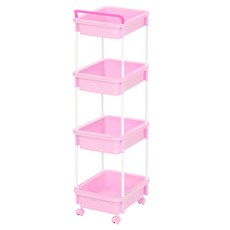 Living Smile 尿布方型4層收納推車, 粉色