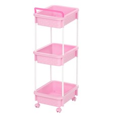 長方形尿布收納推車, 粉色, 1組