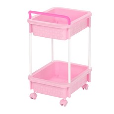 Living Smile 2層方型尿布收納推車, 粉色
