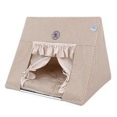 REDPUPPY Launch Rain 寵物軟墊屋, 條紋棕色, 1個