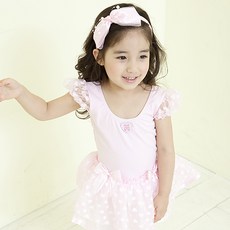 발레키즈 여아용 와펜하트 튜튜 발레복