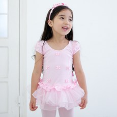 발레키즈 여아용 큐티리본 튜튜 발레복