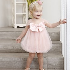 JOY MULTI 女童蝴蝶結短袖連身裙