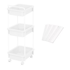 Living Smile 尿布方型3層收納推車組 B, 白色