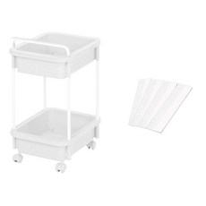 Living Smile 尿布方型雙層收納推車組 B, 白, 1個