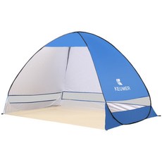 KEUMER 自動免搭秒開沙灘帳 B型, 藍色, 2到3人