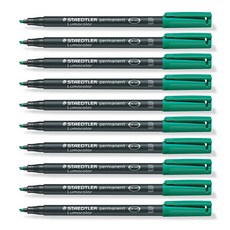 STAEDTLER 314 多用途筆油性 1.0-2.5mm, 綠色, 10片