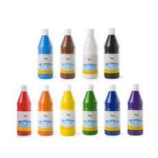 Joan Miro 可水洗顏料, 10 種顏色, 500ml