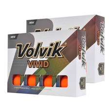 볼빅 VIVID 골프공 3피스 42.67mm 12p, 오렌지, 2개