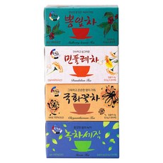 花茶包組, 桑葉茶+蒲公英茶+菊花茶+綠茶, 1組