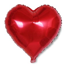 와우파티코리아 하트 은박풍선 자동 46 x 46 cm, 메탈레드, 5개입
