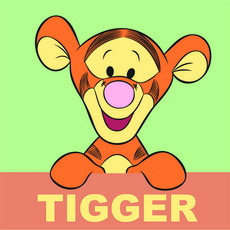 I LOVE PAINTING DIY繪畫組 20*20cm, 可愛的跳跳虎